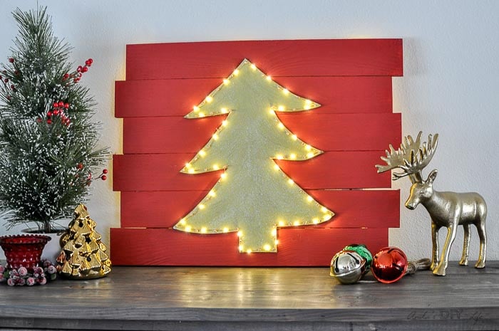 light up led christmas tree wall decor