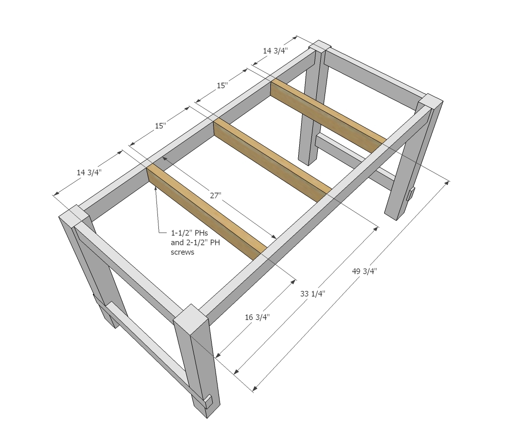 Farmhouse Style Kitchen Island For Alaska Lake Cabin Ana White