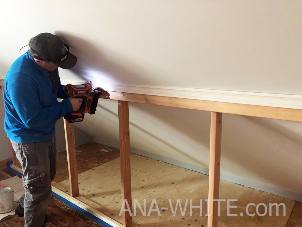 Door Knee Wall Ana White, How To Build A Knee Wall Bookcase
