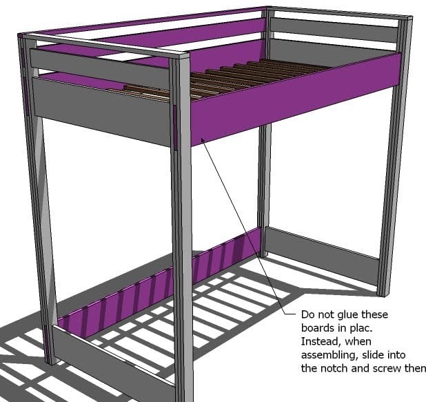How To Build A Loft Bed Ana White, How To Turn Your Bunk Bed Into A Loft