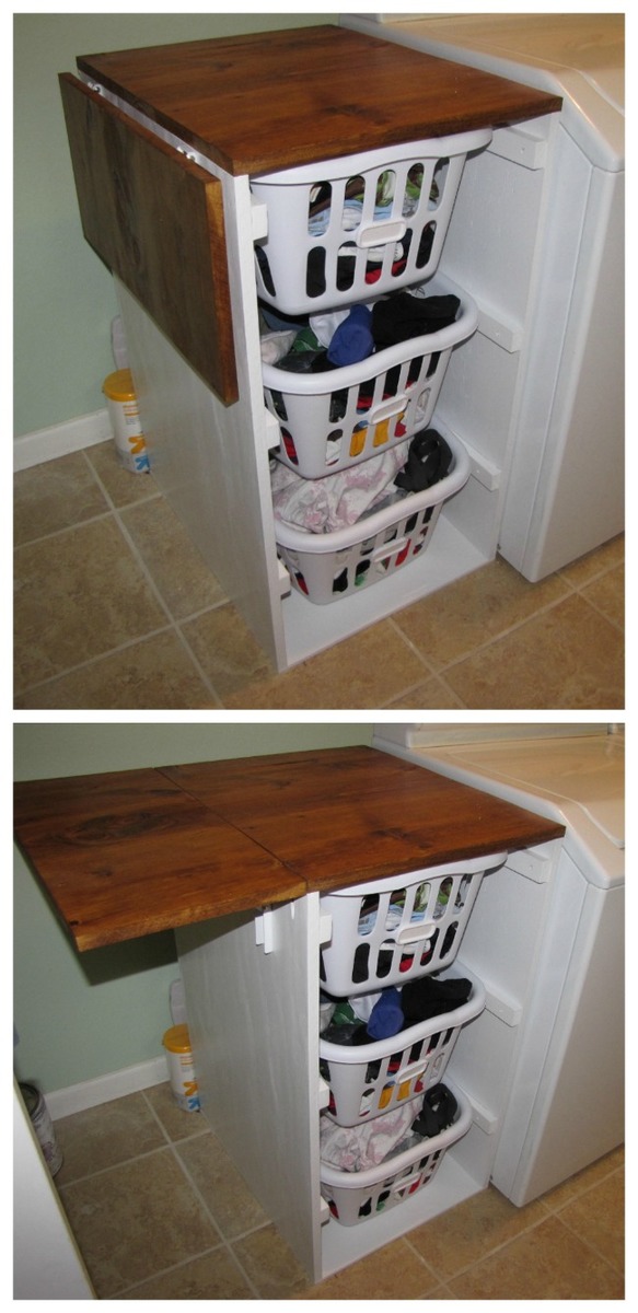 Laundry Cabinets - Shorter Brook laundry basket dresser ...