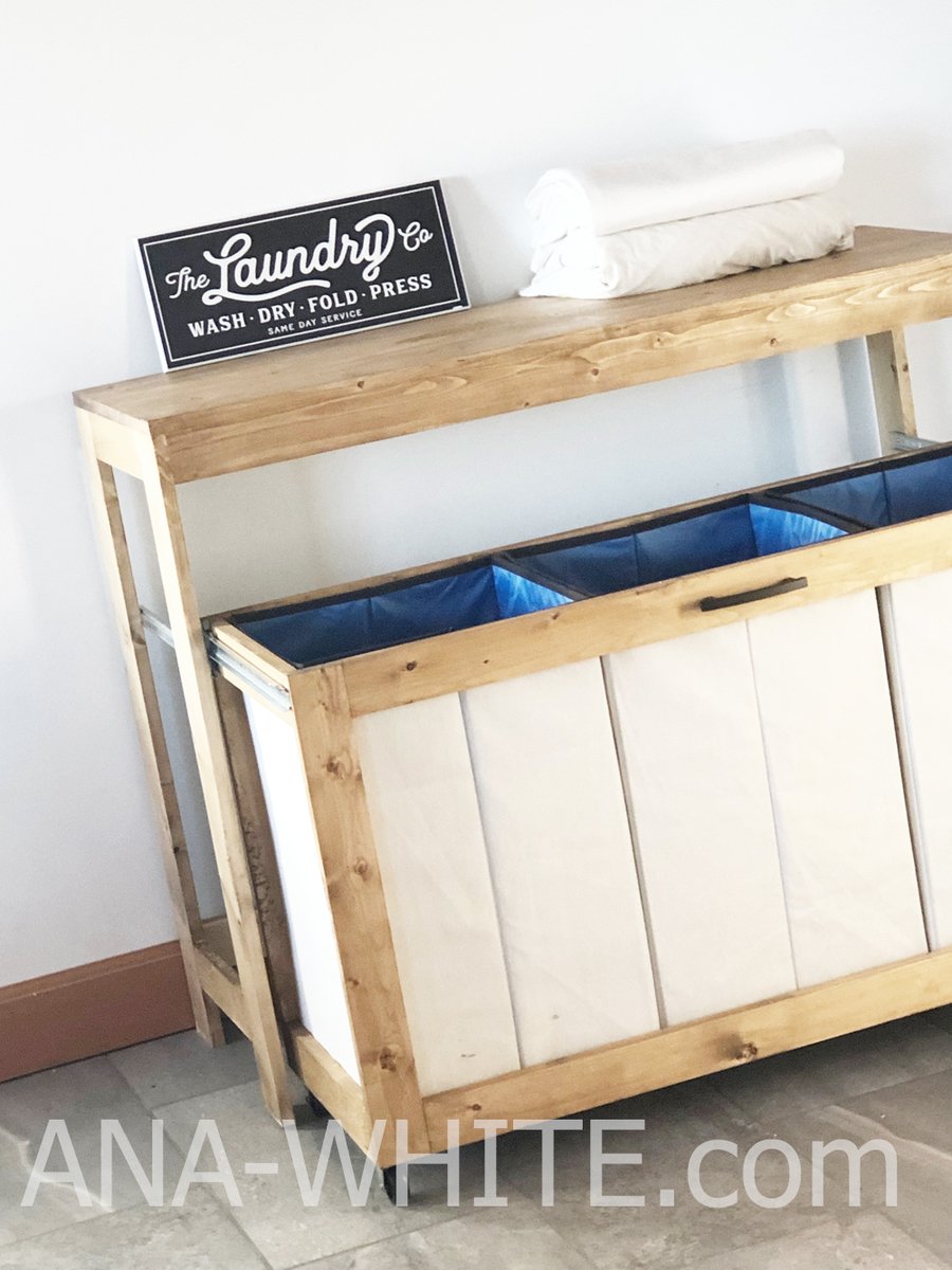 laundry basket pull out folding table