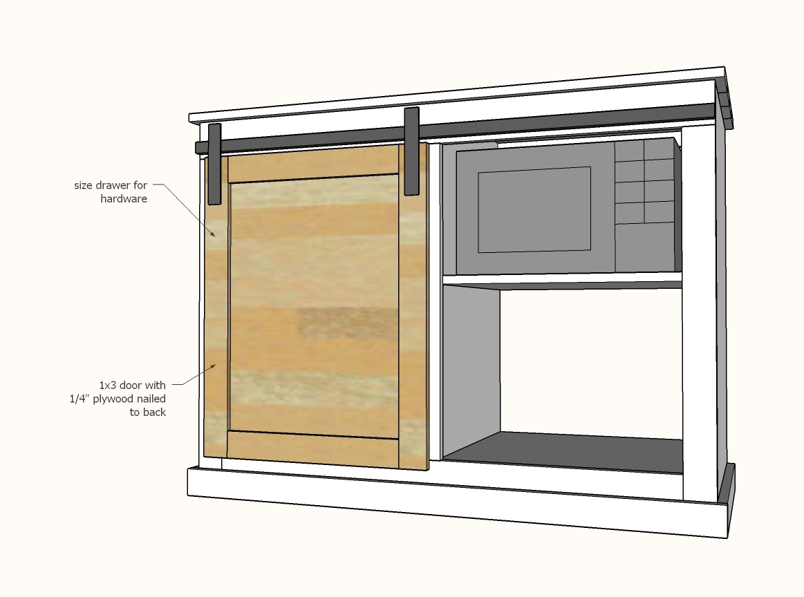 Barn Door Cabinet With Mini Fridge And, Mini Fridge Cabinet Plans