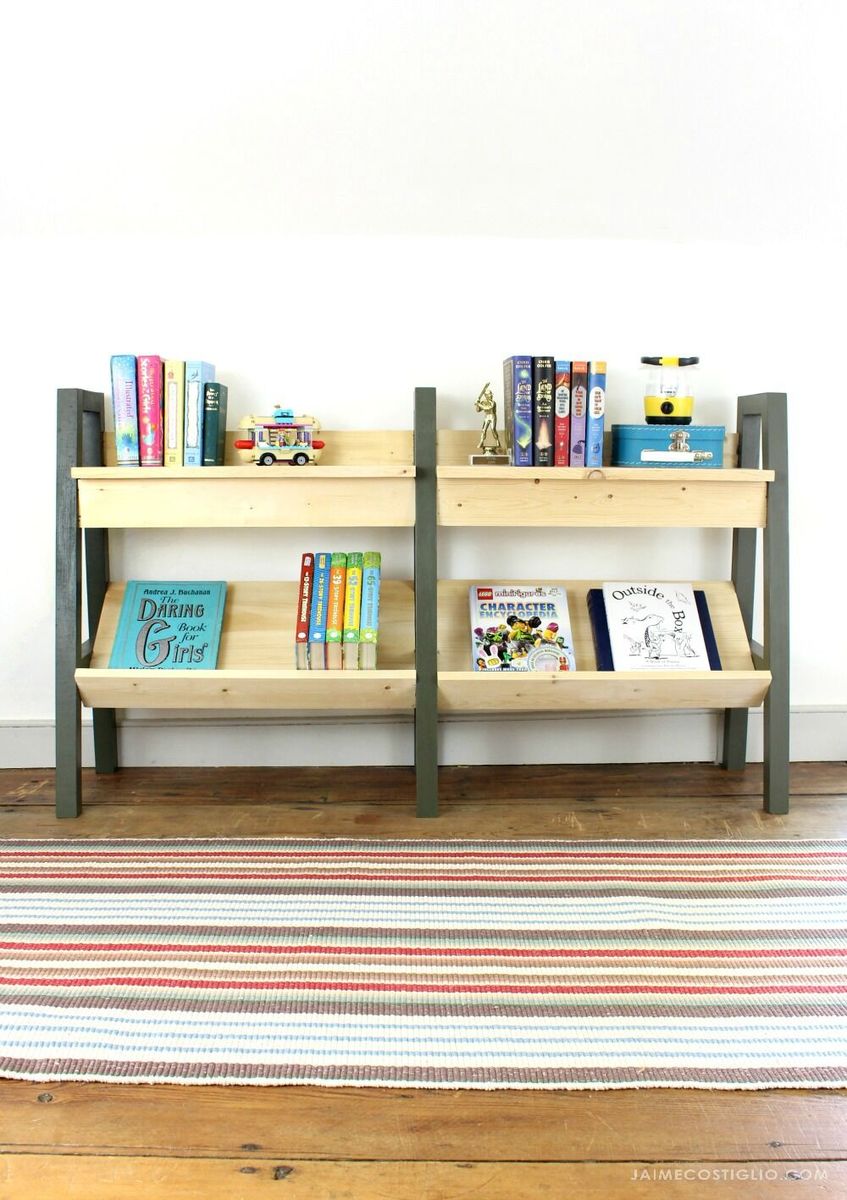 Modern Kids Bookrack Ana White, Toddler Bookcase Plans