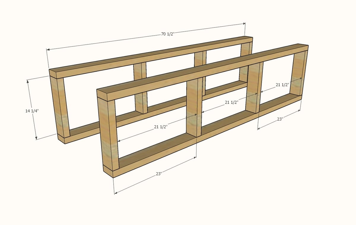 Mudroom Bench with Easy Drawers Ana White