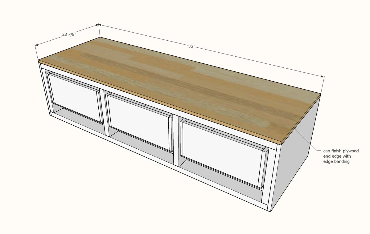 Mudroom Bench With Easy Drawers Ana White