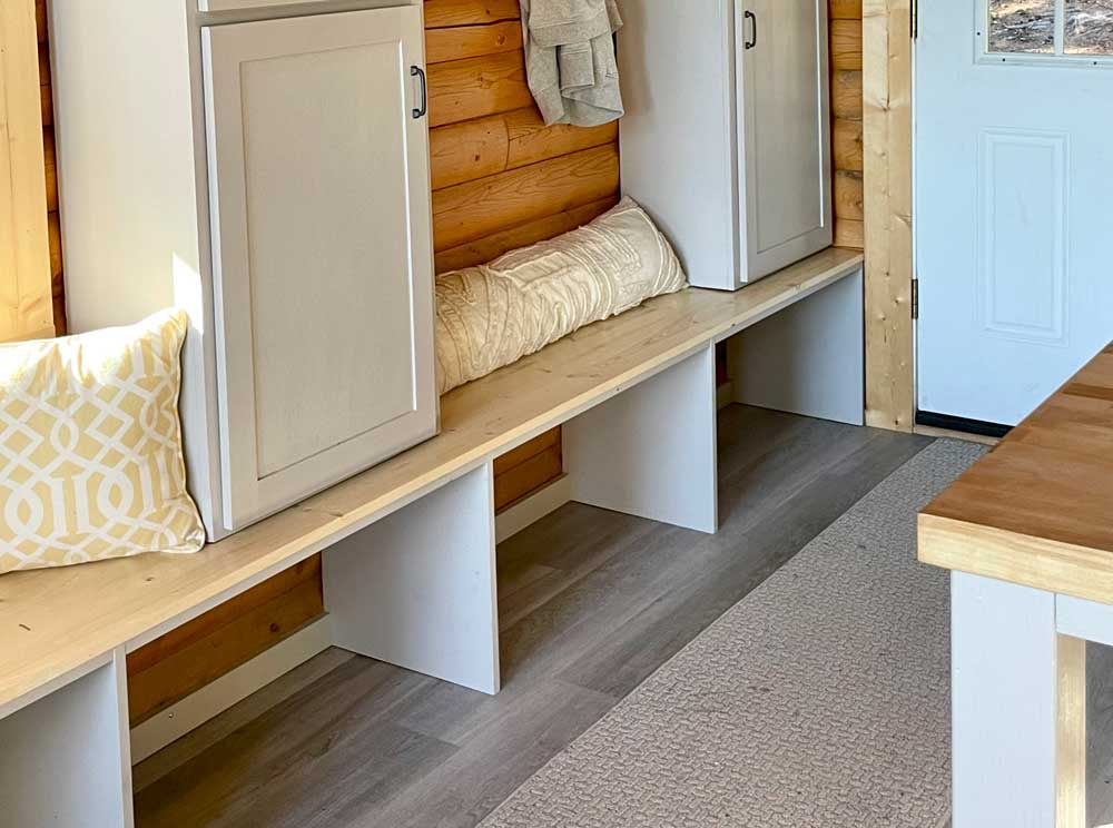 Frameless Mudroom Bench with Shelf Help