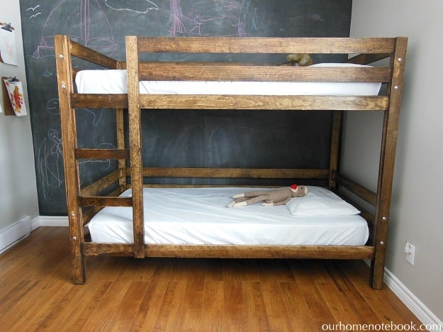 how to build a bunk bed shared room