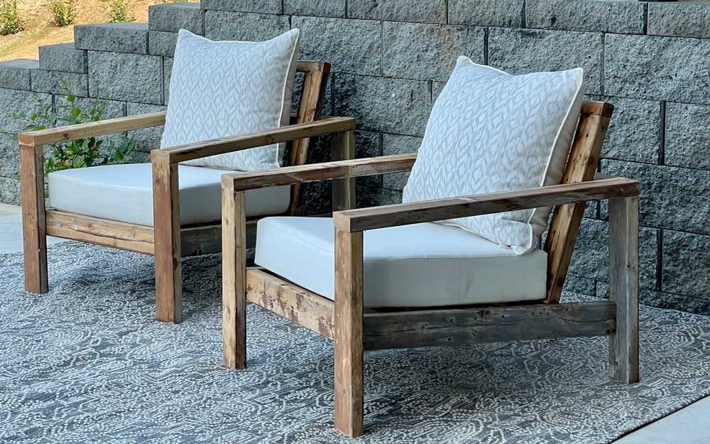 DIY Outdoor Chair with Deep Seat Cushion Design #anawhite #outdoorchair  #diyprojects 