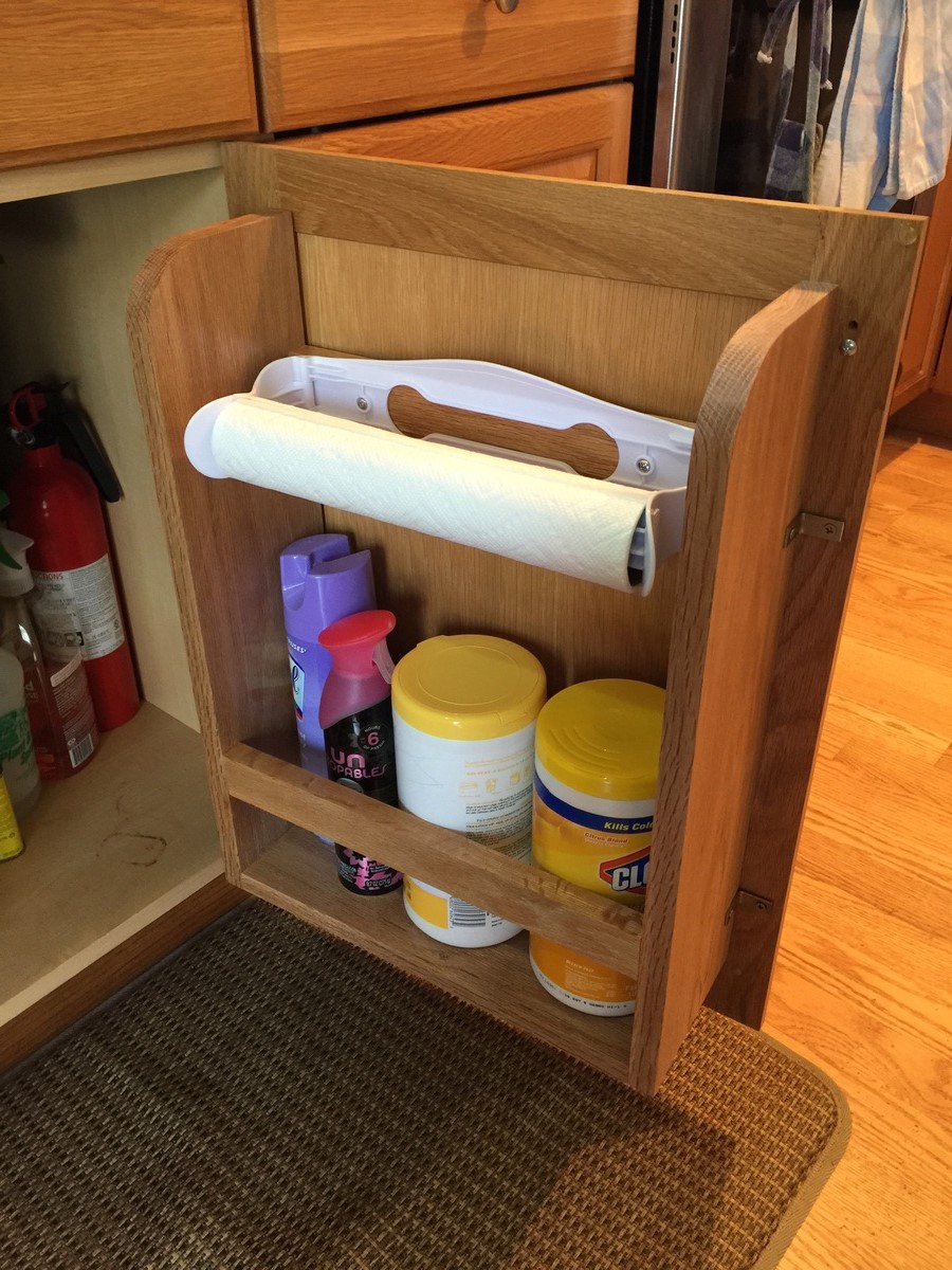 Kitchen Cabinet Door Organizer Paper Towel Holder