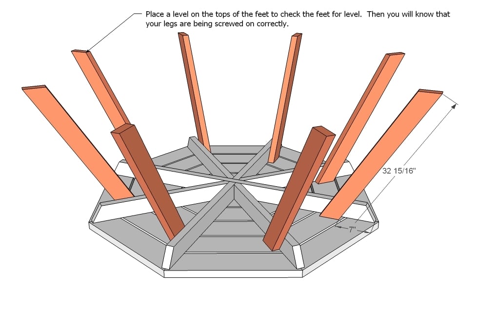 How to build an octagon picnic table