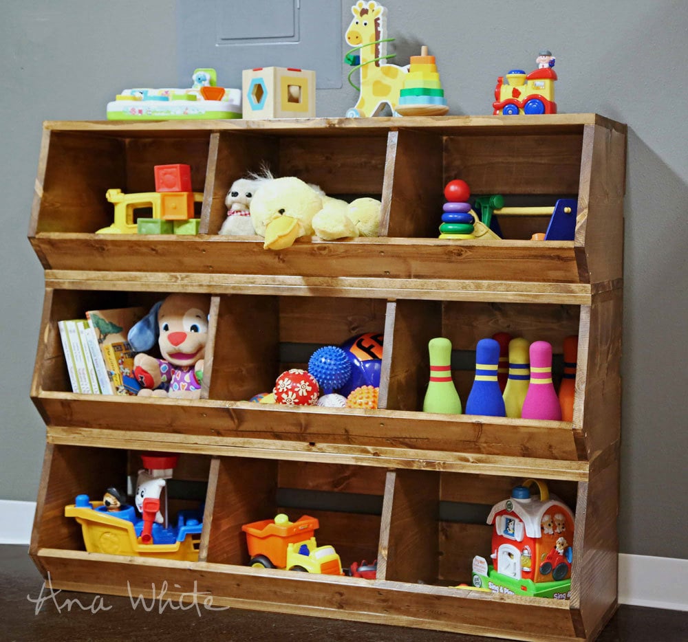 toy storage bulk bin wood