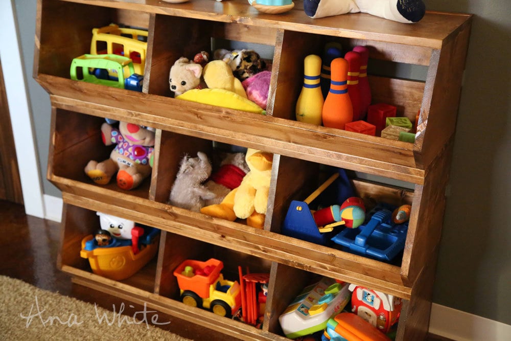 toy storage bulk bin wood