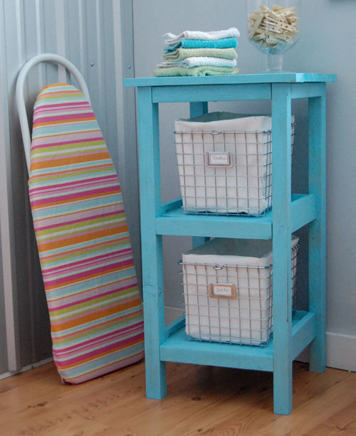 DIY Bathroom Storage Tower