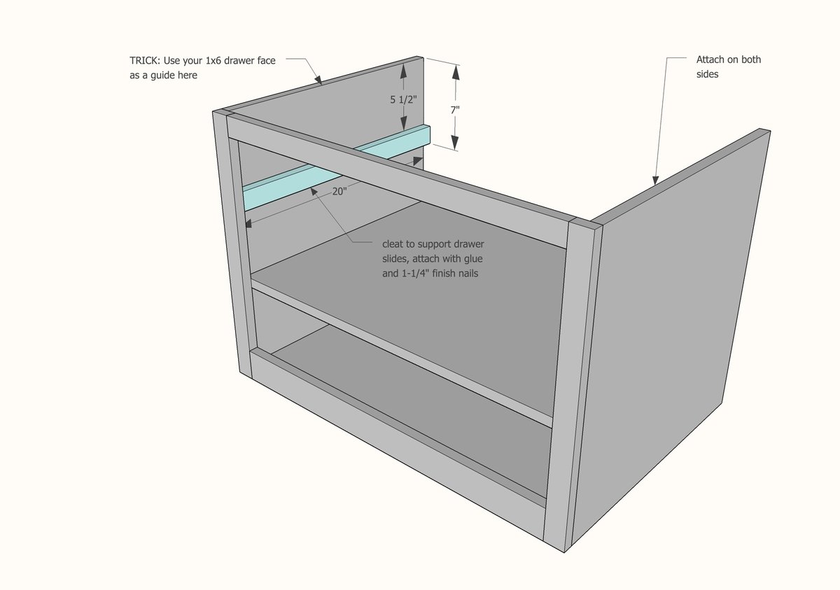 Refined Printer Cabinet | Ana White