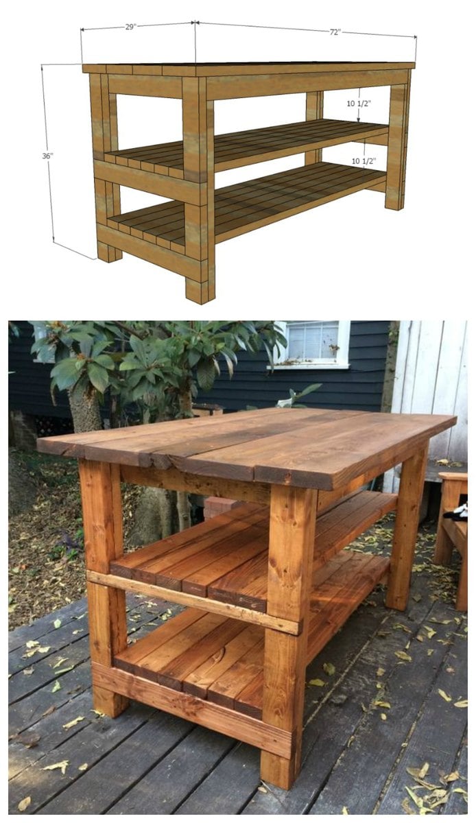 Rustic Kitchen Island Built By House Food Baby Ana White Rustic Kitchen Island Built By House Food Baby Ana White