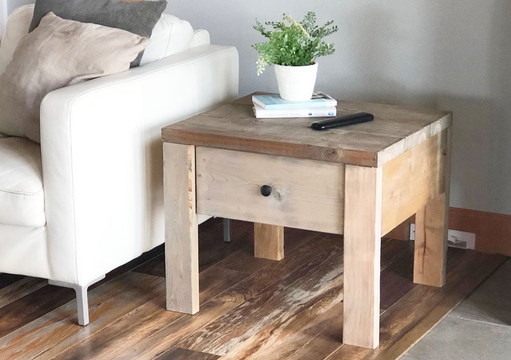 Reclaimed Wood Side Table Beautiful Small Nightstand End Accent