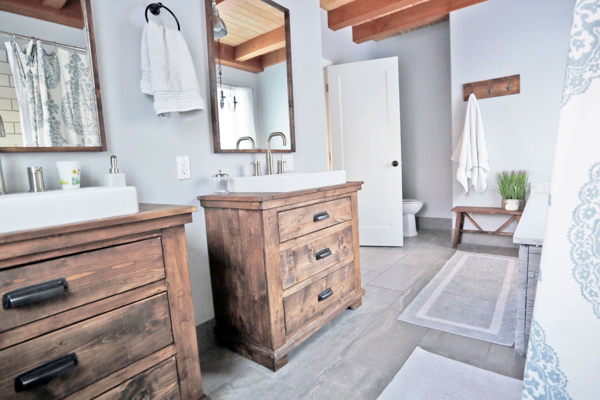 Rwbd50 Rustic White Bathroom Design Wtsenates