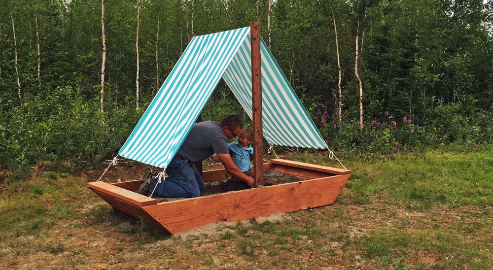 sailboat sandbox diy