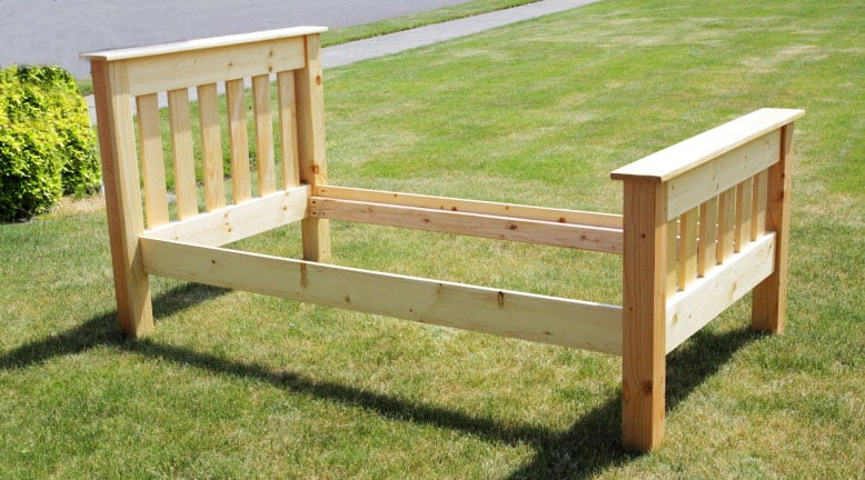 Simple Bed Twin Size Ana White, How To Build Simple Wooden Bed Frame