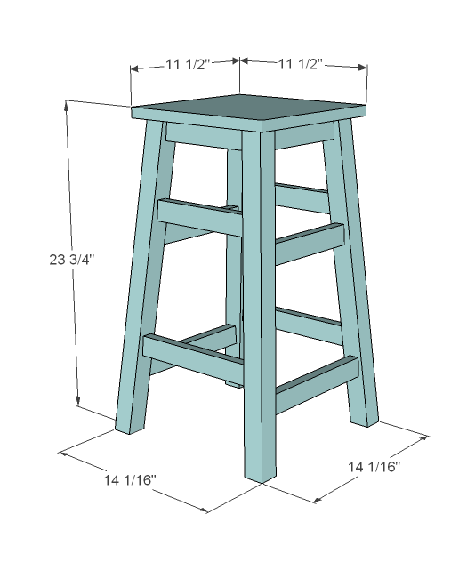 Simplest Stool Ana White, How To Cut Legs Off A Bar Stool