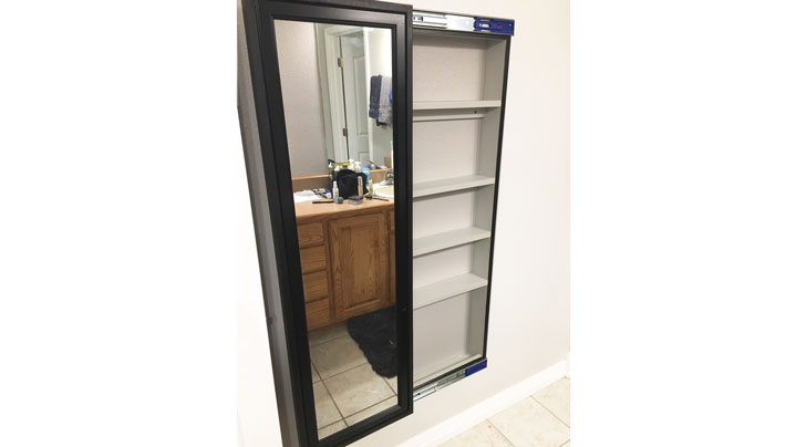 Full Length Mirror Sliding Beauty Storage Cabinet Ana White