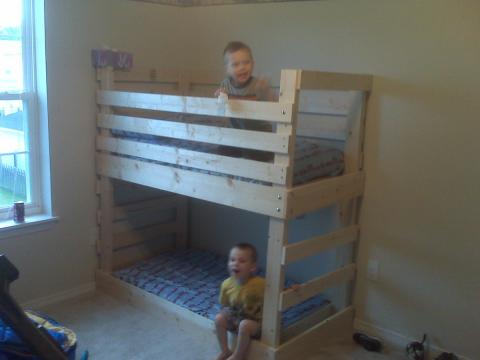Crib Size Mattress Toddler Bunk Beds, Toddler Baby Bunk Bed