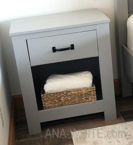 Cabinet Style Farmhouse Nightstand With Drawer Ana White