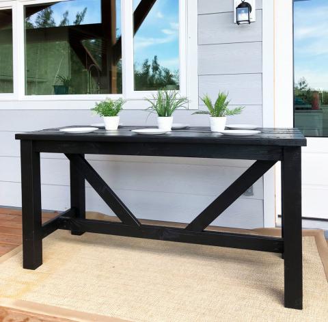 Outdoor Bar Table Ana White, Wood And Steel Bar Table Plans