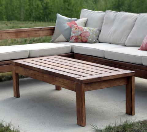 2x4 Outdoor Coffee Table Ana White, Outdoor Wood Table Plans Free