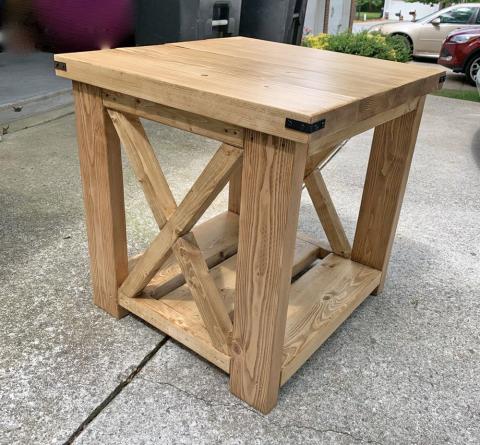 Farmhouse Side Table Ana White, How To Build A Corner Table Out Of Wood