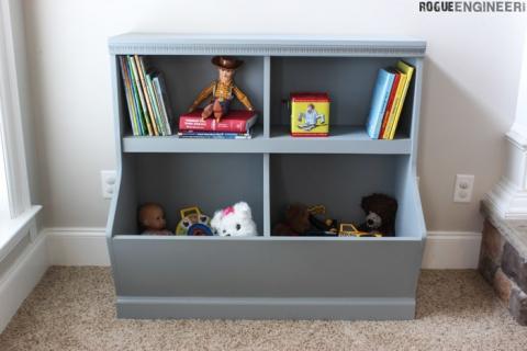 Bookcase Toy Storage Featuring Rogue, Toy Storage Bins With Bookshelf