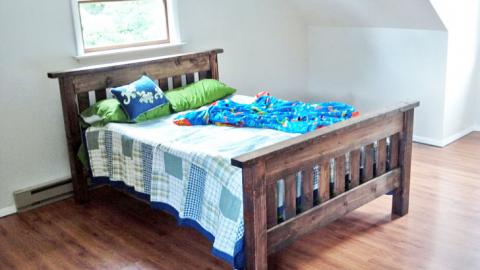 Simple Bed Full Size Frame Ana, Simple Wood Bed Frame Diy