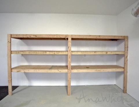 Best Diy Garage Shelves Attached To, Shelves Between Studs Garage Doors