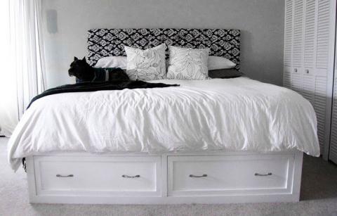 Classic Storage Bed King Ana White, Under Bed Drawers King