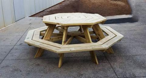 Octagon Picnic Table Ana White, Free Round Picnic Table Plans