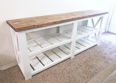 Farmhouse Console Table Ana White, Diy Outdoor Console Table Plans