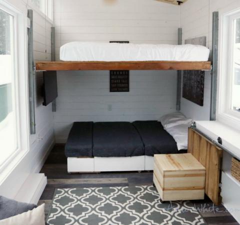 Diy Elevator Bed For Tiny House Ana White, Bunk Bed Pulley System