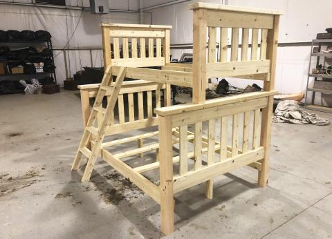 Simple Bunk Bed Plans Twin Over Full, Twin And Full Bunk Bed Wood