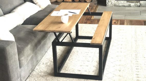 Coffee table lift top