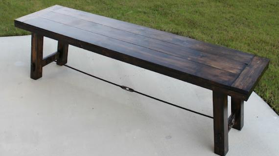 industrial farmhouse dining bench plans
