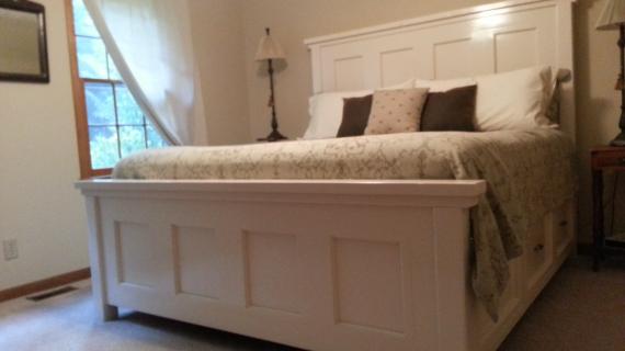 Farmhouse Bed California King Size, How To Build A Farmhouse King Size Bed Frame
