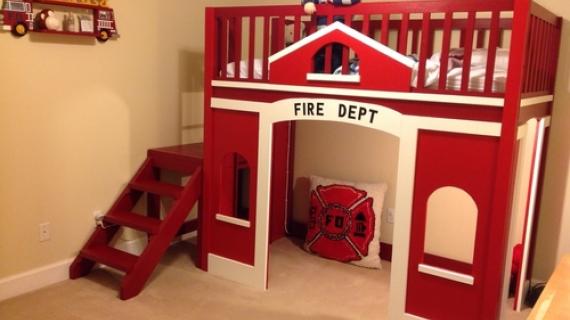 Fire Station Loft Bed Ana White, Fireman Loft Bed