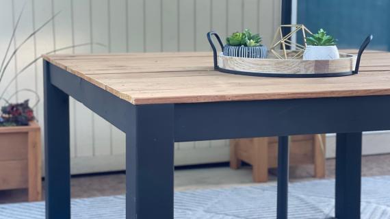square outdoor  dining table for 8