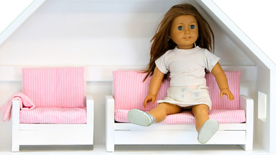 free American girl doll sofa couch plans 18" furniture