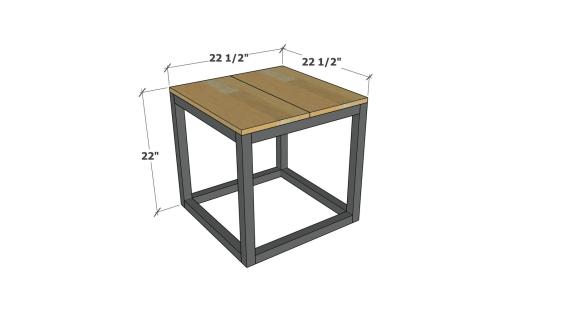 industrial side table free plans