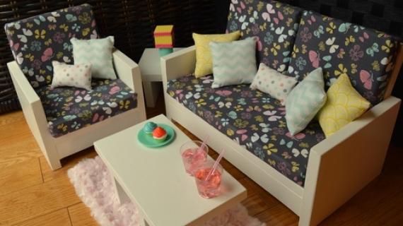 American Girl Or 18 Doll Sofa Couch, How To Make American Girl Doll Living Room Furniture
