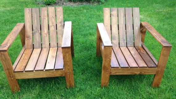 modern wood outdoor chair