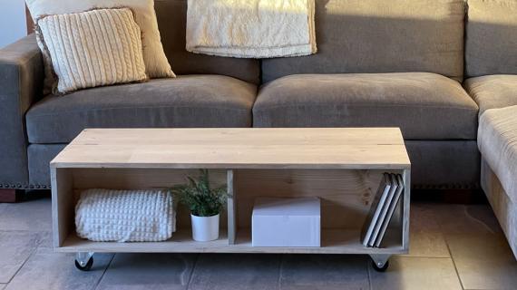 coffee table with lots of storage