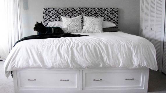 Beds And Bed Frames Ana White, Diy Rustic Queen Bed Frame With Storage Boxes White